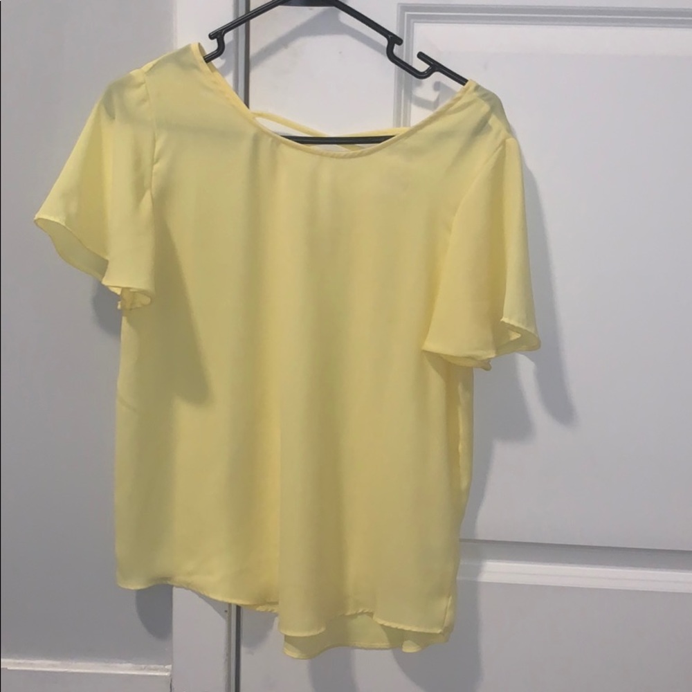 yellow sheer top